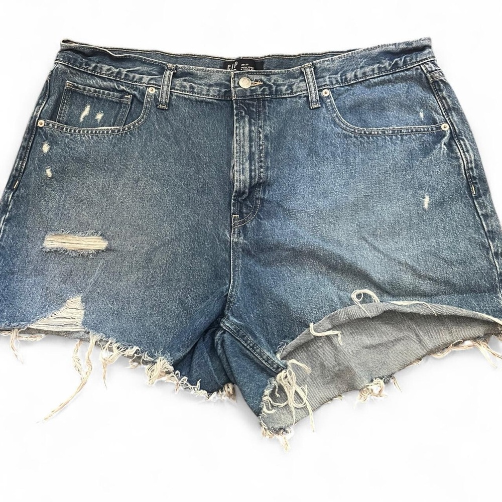 GAP Distressed Denim Shorts with Frayed Hem